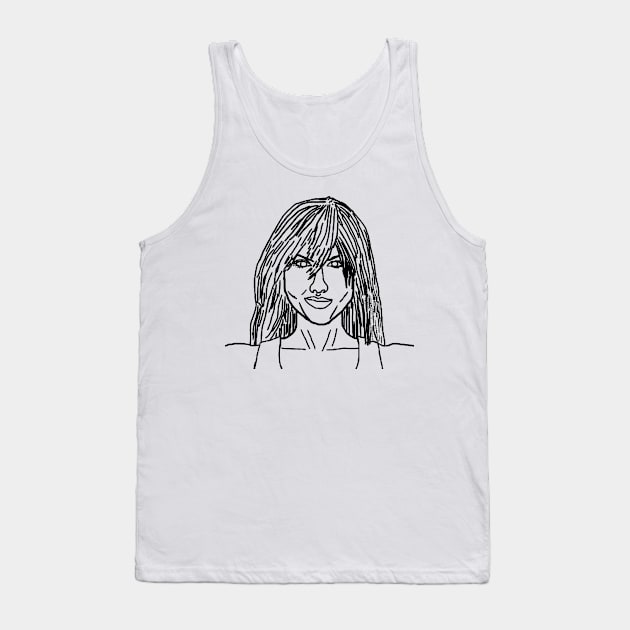 Girl Sketch Tank Top by jhsells98